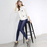 Spring Summer Thin Faux Leather Women's Elastic Thin Leggings